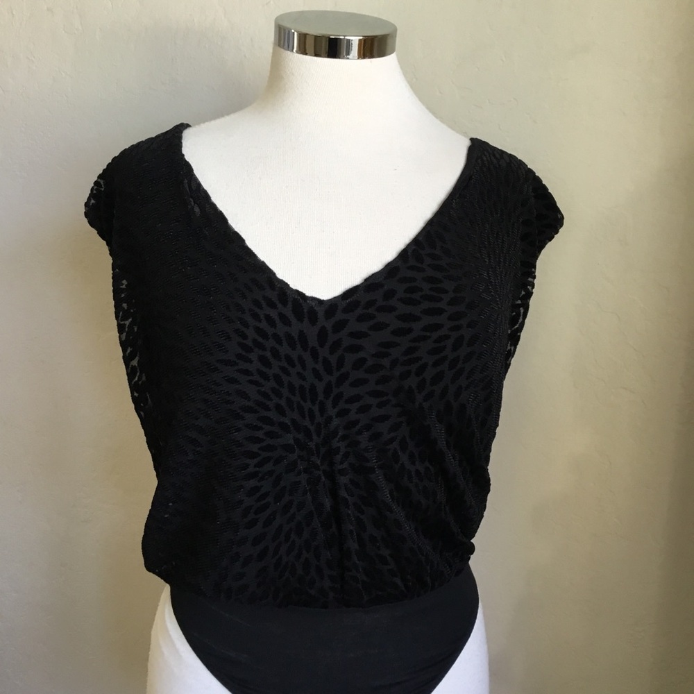Ramy Brook Regina Velvet Burnout Bodysuit - Size XS - Picture 6 of 13